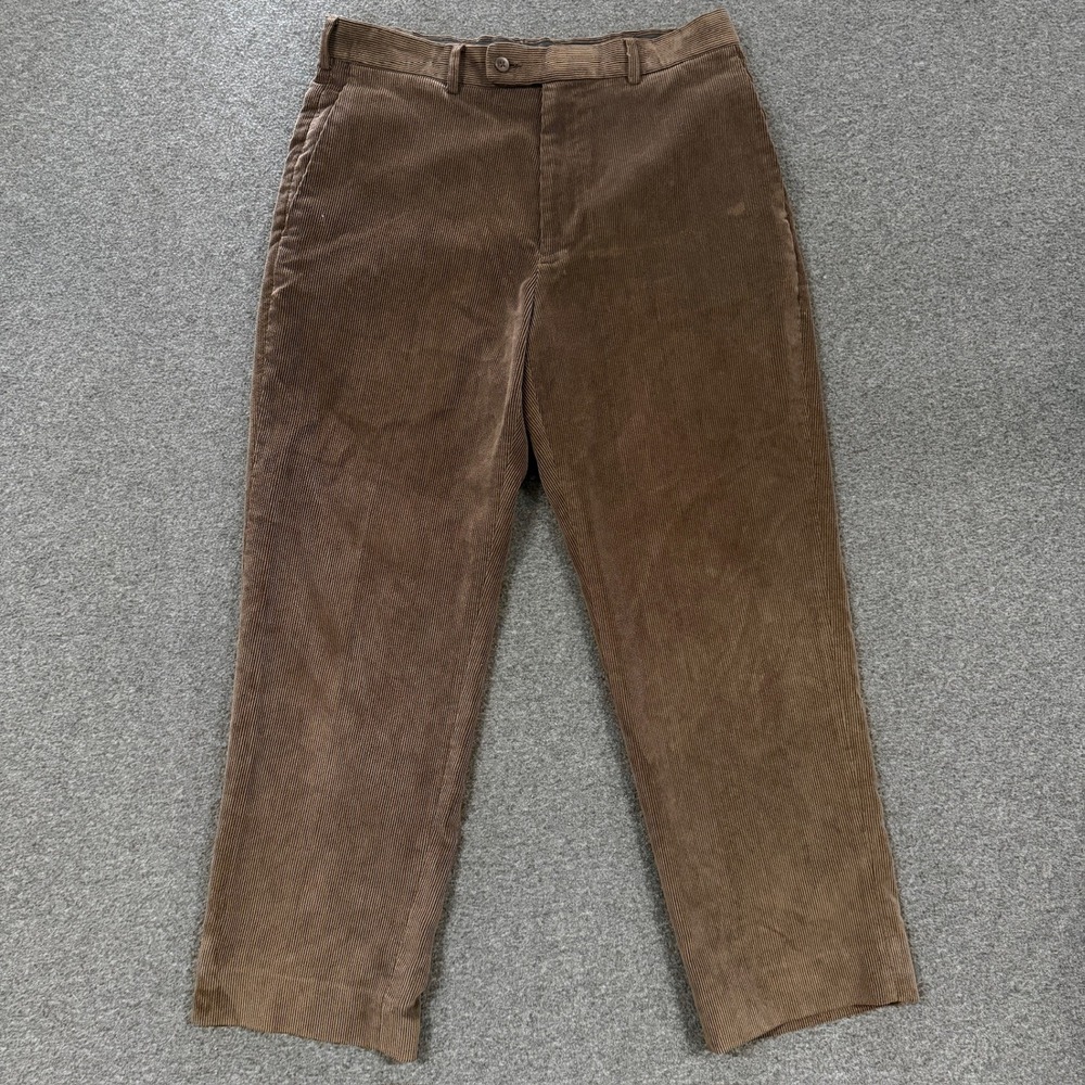 Vintage Corduroy Pants Mens 32x30 Brown Good Straight Leg Trousers